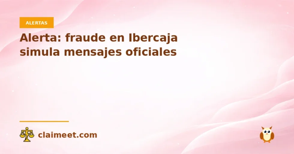 Alerta: fraude en Ibercaja simula mensajes oficiales