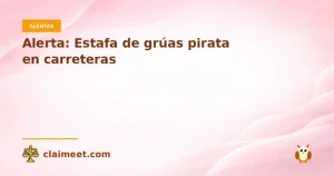 Alerta: Estafa de grúas pirata en carreteras