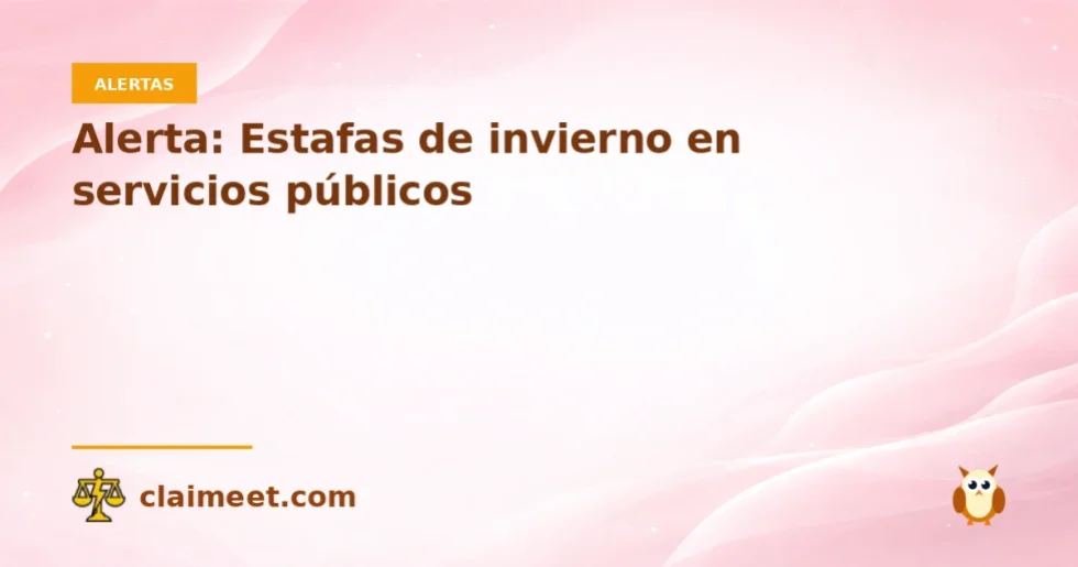 Alerta: Estafas de invierno en servicios públicos