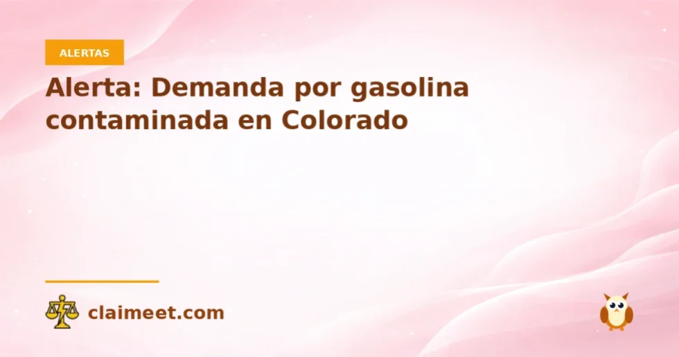 Alerta: Demanda por gasolina contaminada en Colorado