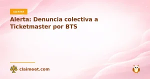 Alerta: Denuncia colectiva a Ticketmaster por BTS