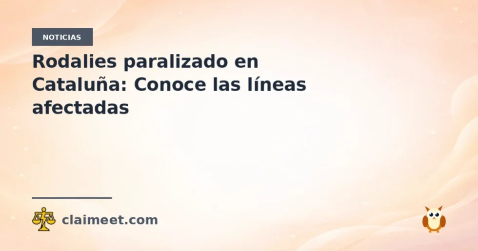 Rodalies paralizado en Cataluña: Conoce las líneas afectadas