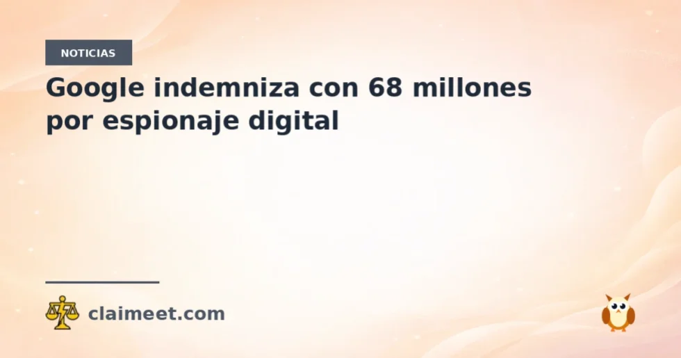 Google indemniza con 68 millones por espionaje digital