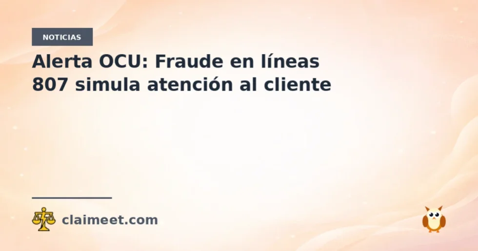 Alerta OCU: Fraude en líneas 807 simula atención al cliente