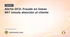 Alerta OCU: Fraude en líneas 807 simula atención al cliente