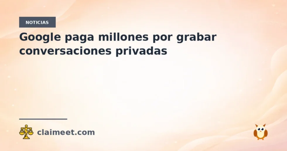 Google paga millones por grabar conversaciones privadas