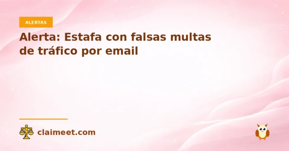 Alerta: Estafa con falsas multas de tráfico por email