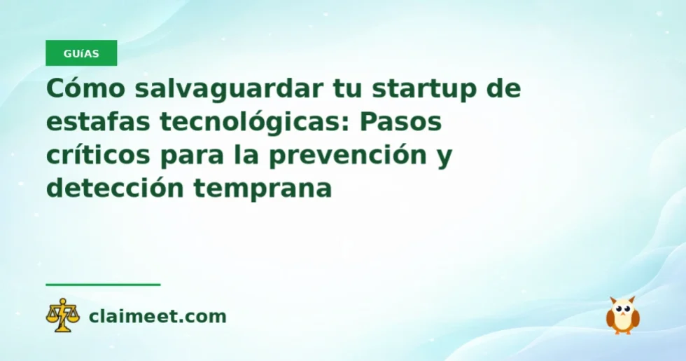 Cómo salvaguardar tu startup de estafas tecnológicas: Pasos críticos para la prevención y detección temprana