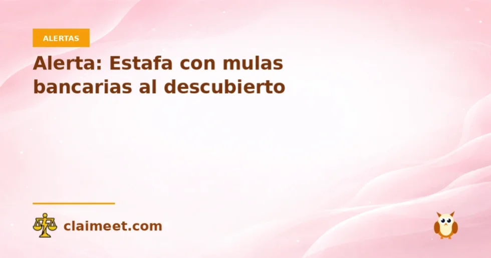 Alerta: Estafa con mulas bancarias al descubierto