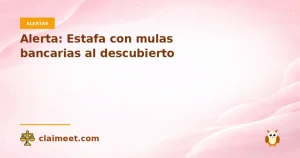 Alerta: Estafa con mulas bancarias al descubierto