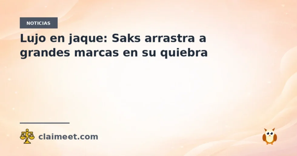 Lujo en jaque: Saks arrastra a grandes marcas en su quiebra