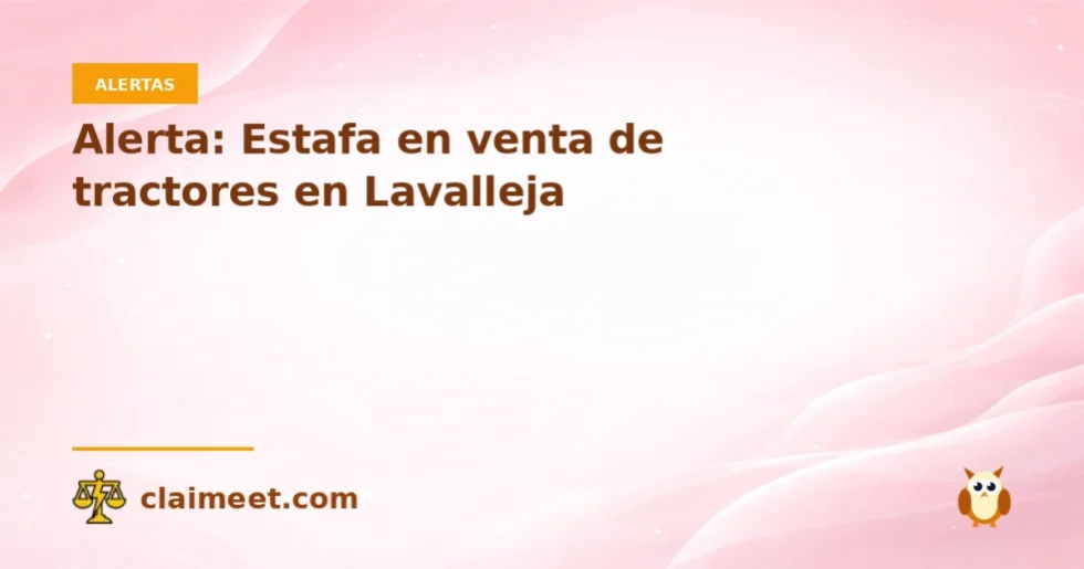 Alerta: Estafa en venta de tractores en Lavalleja
