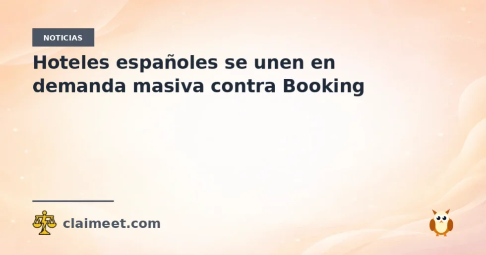 Hoteles españoles se unen en demanda masiva contra Booking