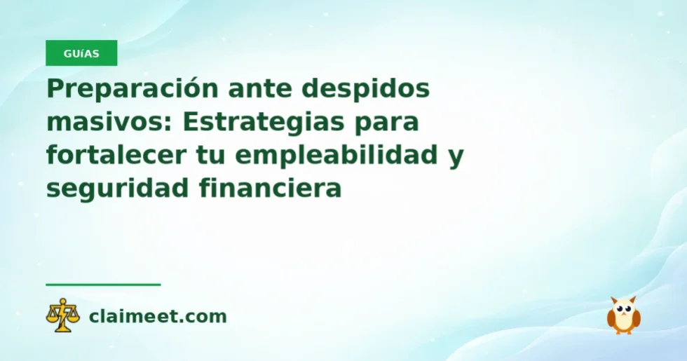 Preparación ante despidos masivos: Estrategias para fortalecer tu empleabilidad y seguridad financiera