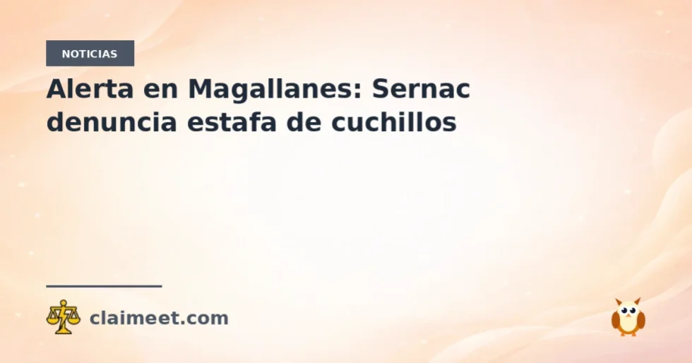 Alerta en Magallanes: Sernac denuncia estafa de cuchillos