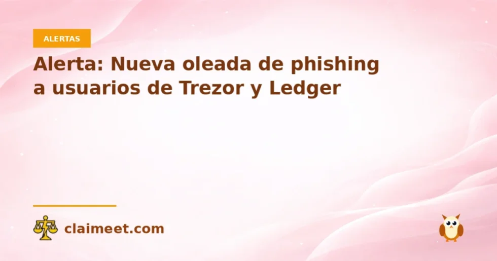 Alerta: Nueva oleada de phishing a usuarios de Trezor y Ledger