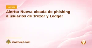 Alerta: Nueva oleada de phishing a usuarios de Trezor y Ledger