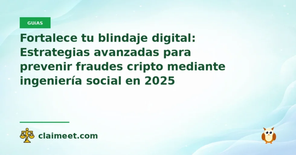 Fortalece tu blindaje digital: Estrategias avanzadas para prevenir fraudes cripto mediante ingeniería social en 2025