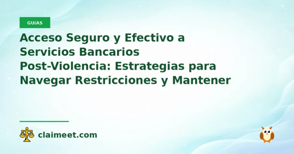 Acceso Seguro y Efectivo a Servicios Bancarios Post-Violencia: Estrategias para Navegar Restricciones y Mantener tu Seguridad Financiera