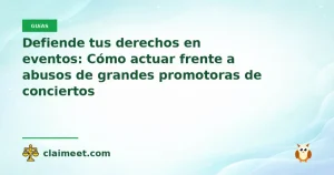 Defiende tus derechos en eventos: Cómo actuar frente a abusos de grandes promotoras de conciertos