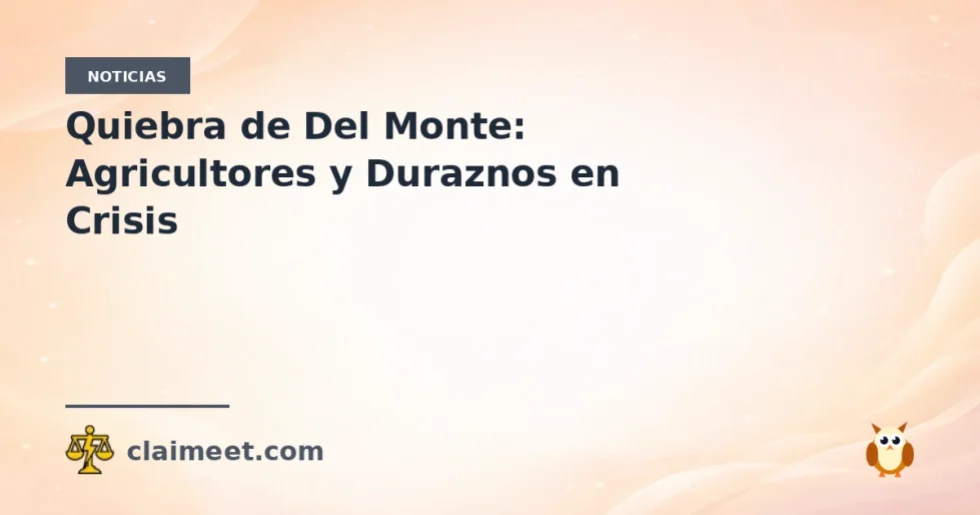 Quiebra de Del Monte: Agricultores y Duraznos en Crisis