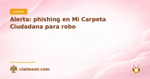 Alerta: phishing en Mi Carpeta Ciudadana para robo