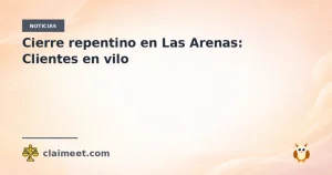 Cierre repentino en Las Arenas: Clientes en vilo