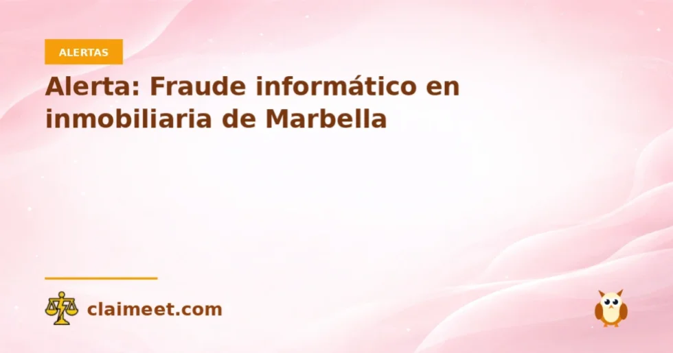 Alerta: Fraude informático en inmobiliaria de Marbella