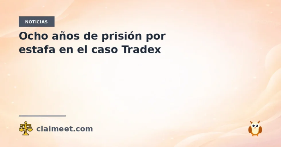 Ocho años de prisión por estafa en el caso Tradex