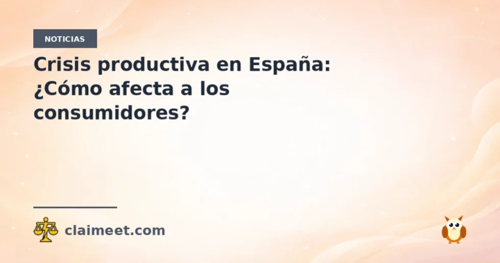 Crisis productiva en España: ¿Cómo afecta a los consumidores?