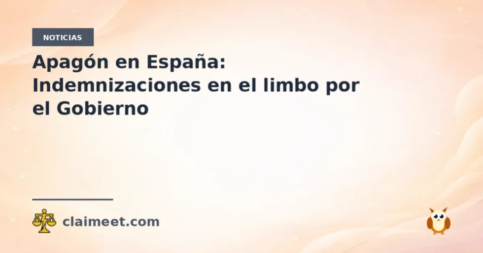 Apagón en España: Indemnizaciones en el limbo por el Gobierno