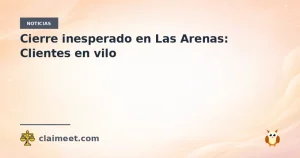 Cierre inesperado en Las Arenas: Clientes en vilo