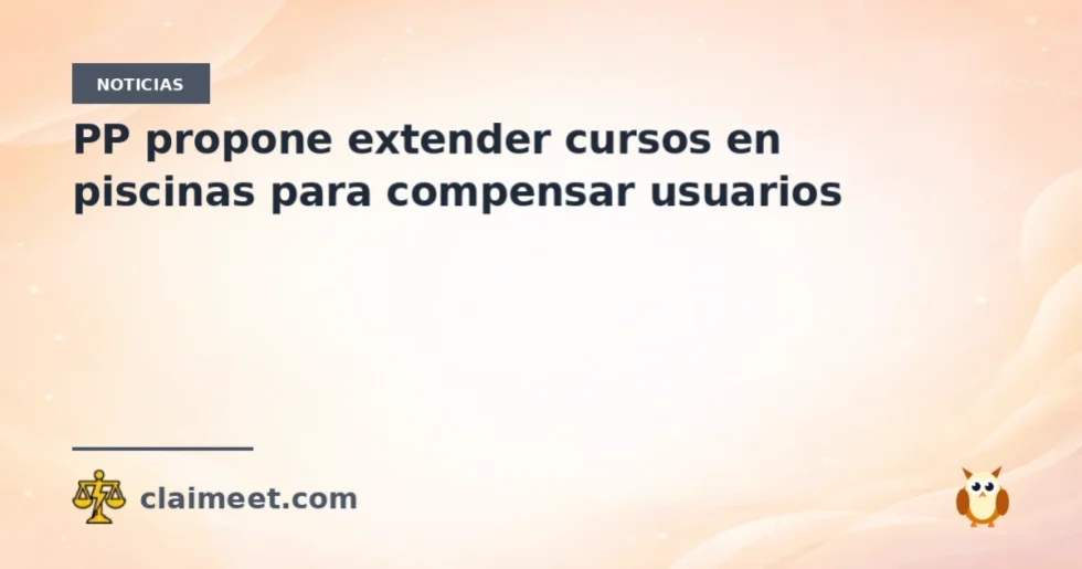 PP propone extender cursos en piscinas para compensar usuarios