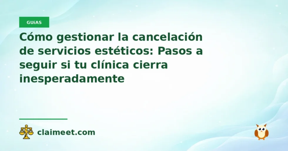 Cómo gestionar la cancelación de servicios estéticos: Pasos a seguir si tu clínica cierra inesperadamente