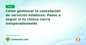 Cómo gestionar la cancelación de servicios estéticos: Pasos a seguir si tu clínica cierra inesperadamente