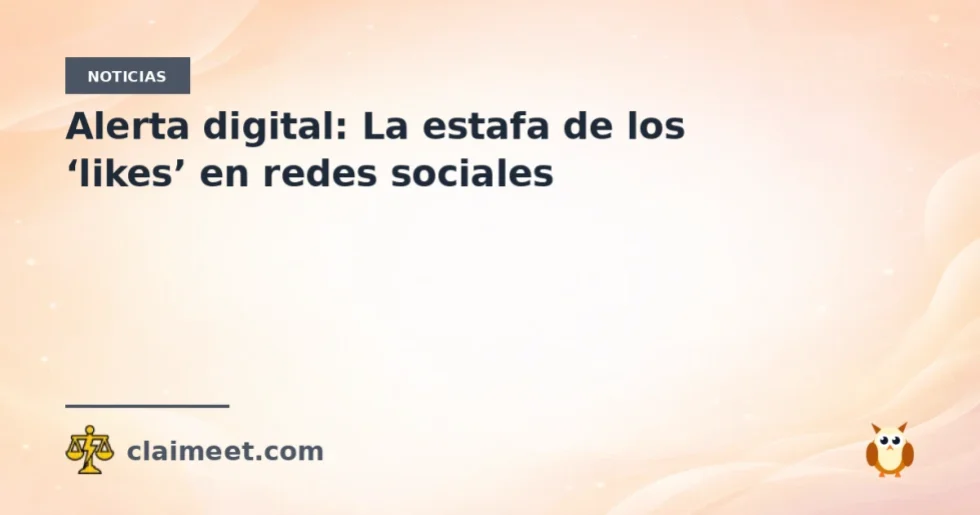 Alerta digital: La estafa de los ‘likes’ en redes sociales