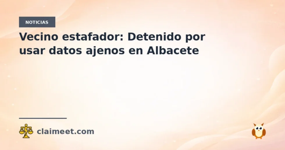 Vecino estafador: Detenido por usar datos ajenos en Albacete