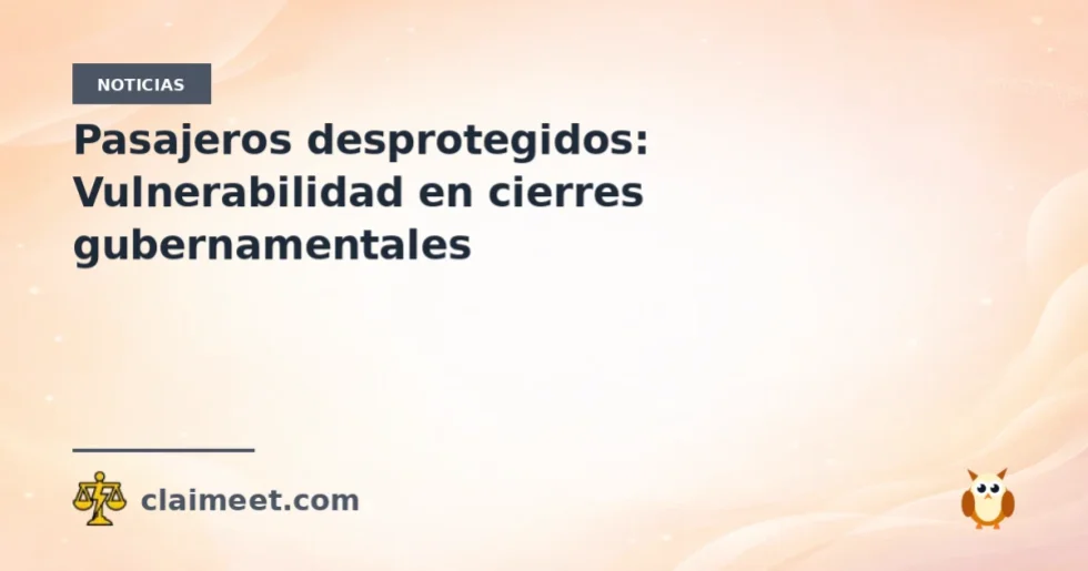 Pasajeros desprotegidos: Vulnerabilidad en cierres gubernamentales