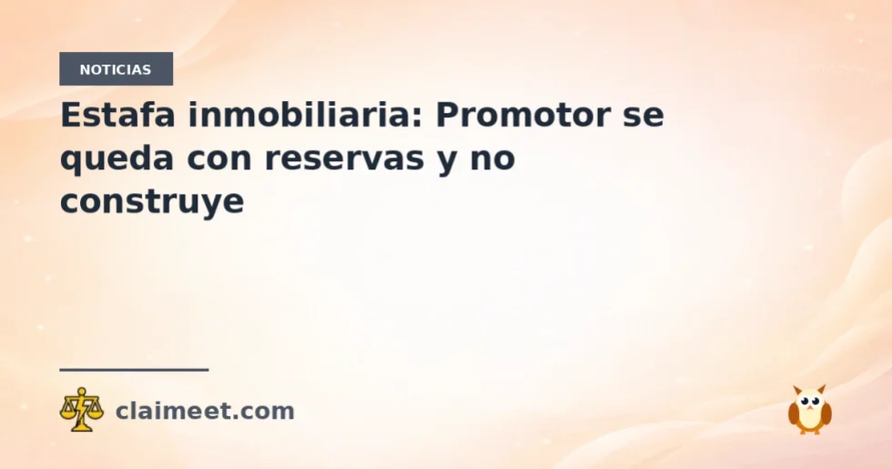Estafa inmobiliaria: Promotor se queda con reservas y no construye