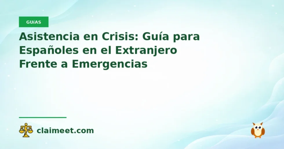 Asistencia en Crisis: Guía para Españoles en el Extranjero Frente a Emergencias