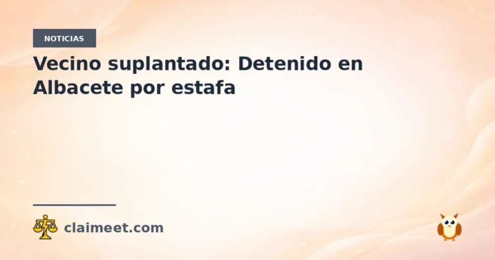 Vecino suplantado: Detenido en Albacete por estafa