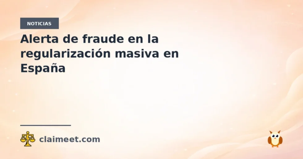 Alerta de fraude en la regularización masiva en España