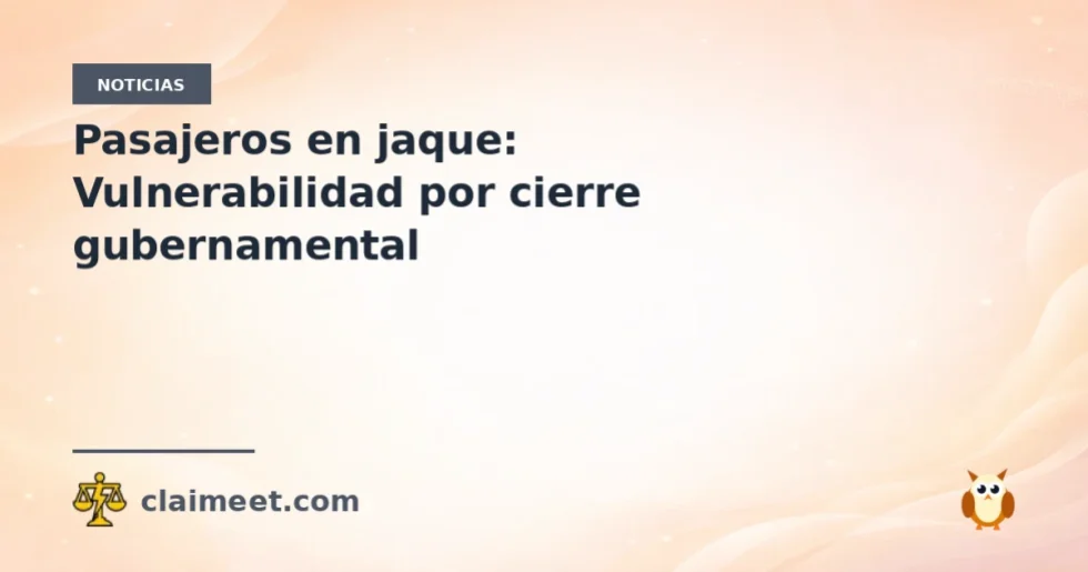 Pasajeros en jaque: Vulnerabilidad por cierre gubernamental