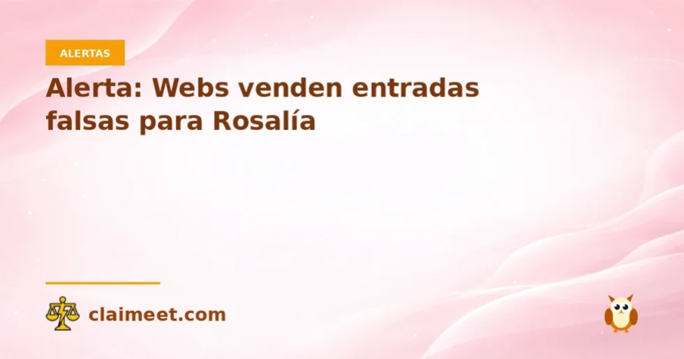 Alerta: Webs venden entradas falsas para Rosalía