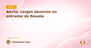 Alerta: cargos abusivos en entradas de Rosalía