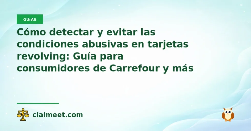 Cómo detectar y evitar las condiciones abusivas en tarjetas revolving: Guía para consumidores de Carrefour y más