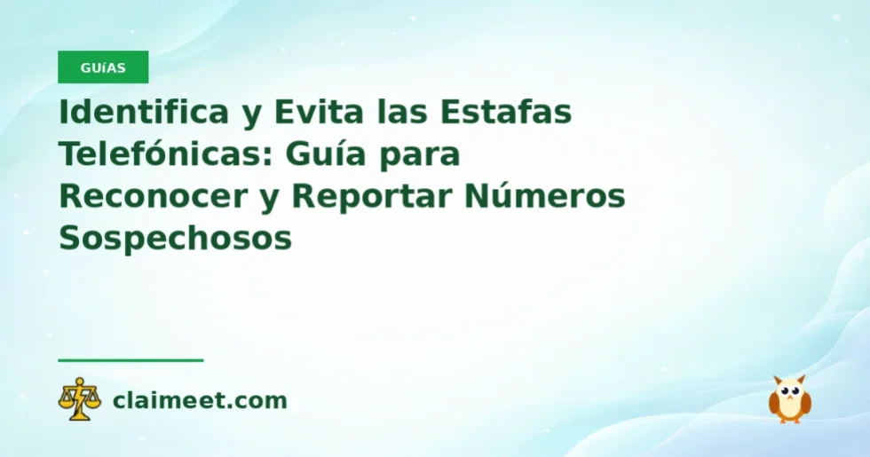 Identifica y Evita las Estafas Telefónicas: Guía para Reconocer y Reportar Números Sospechosos