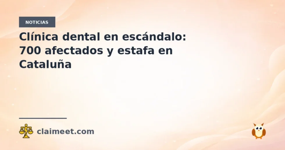Clínica dental en escándalo: 700 afectados y estafa en Cataluña