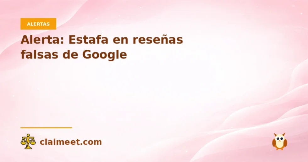 Alerta: Estafa en reseñas falsas de Google