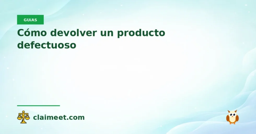 Cómo devolver un producto defectuoso